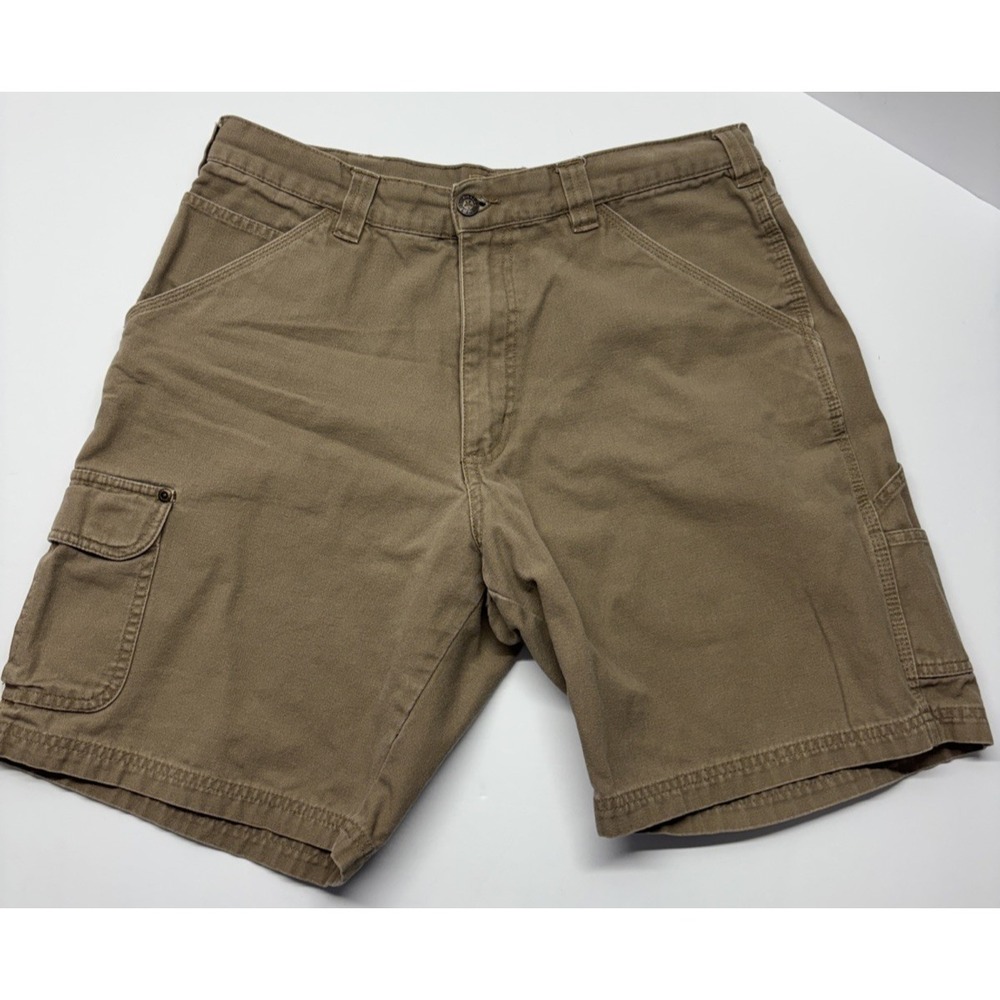 Brazos Premium Work Carpenter Shorts Cotton/Canvas Brown  Men's Size 34
